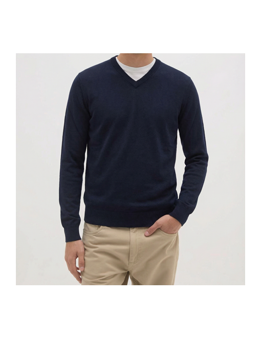 Maglia scollo a V in 100% lana merino extrafine