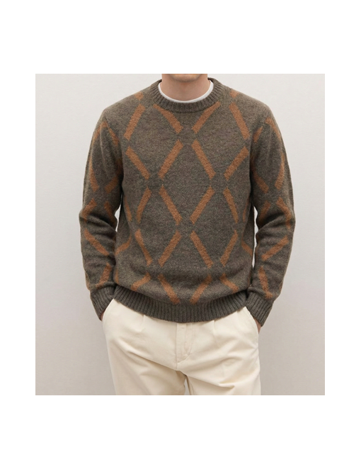 Girocollo Jaquard Rombi Mohair