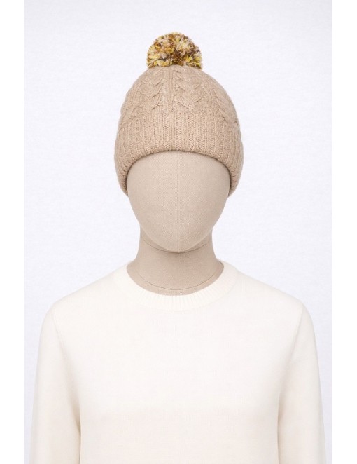Cappello Trecce con Pompon in Misto...