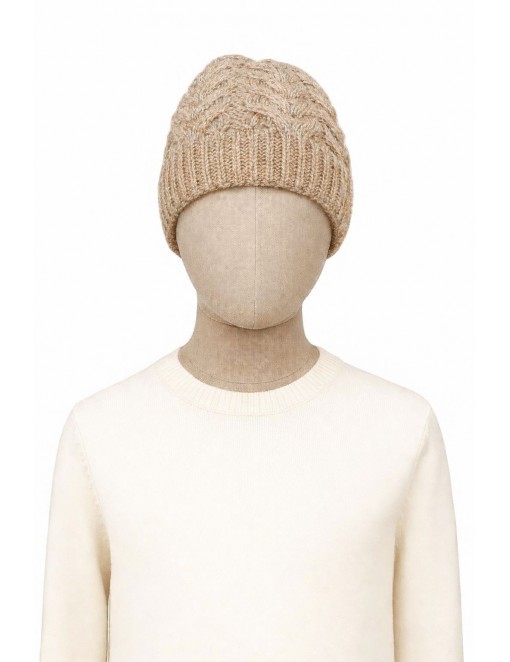 Cappello a Trecce in Misto Cashmere