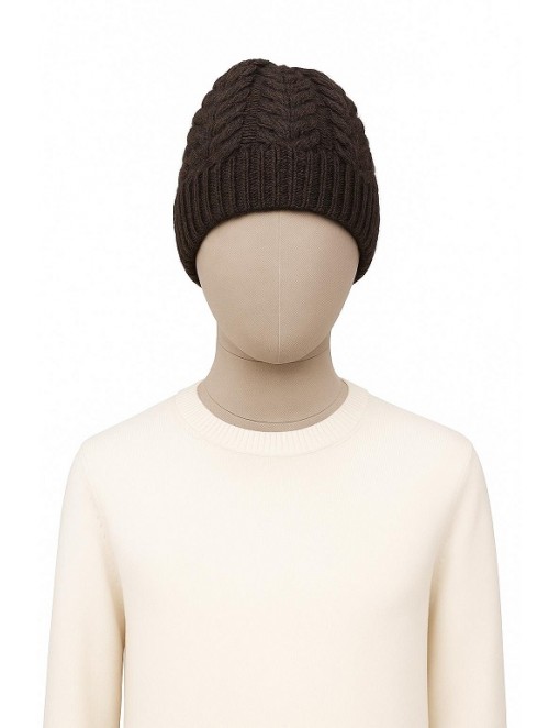 Cappello a Trecce in Misto Cashmere