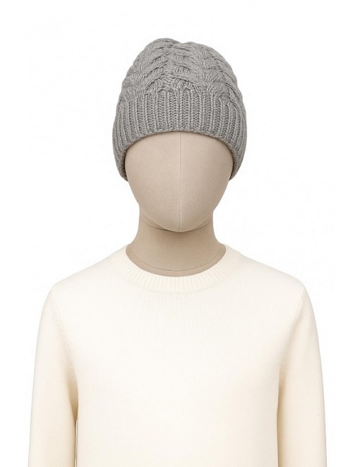 Cappello a Trecce in Misto Cashmere