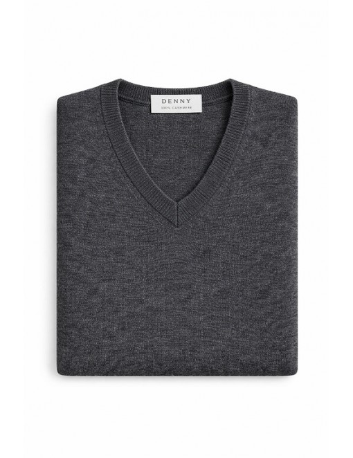Pure Cashmere V-Neck Sweater - 2 ply