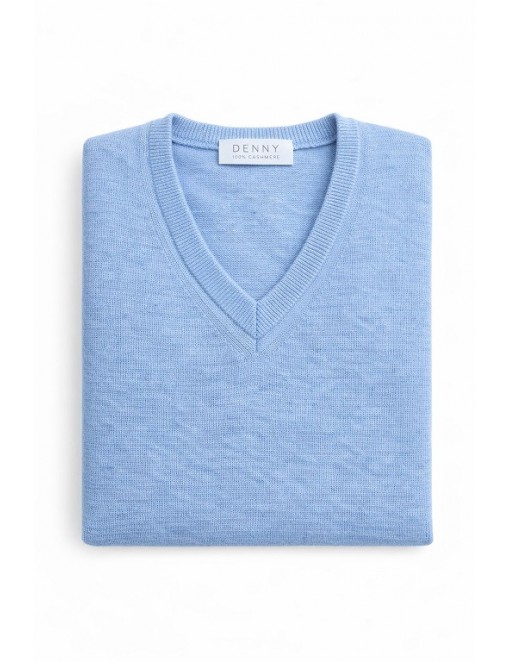 Maglia con scollo a V in 100% cashmere