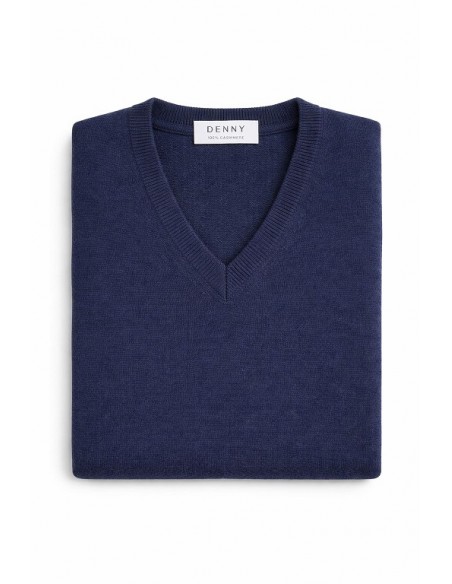 Maglia con scollo a V in 100% cashmere