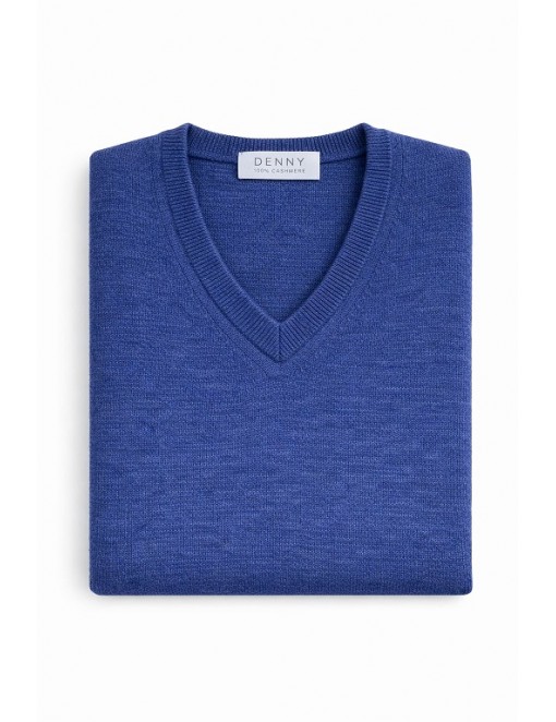 Maglia con scollo a V in 100% cashmere