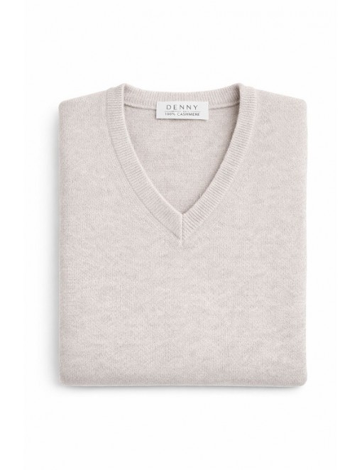 Maglia con scollo a V in 100% cashmere