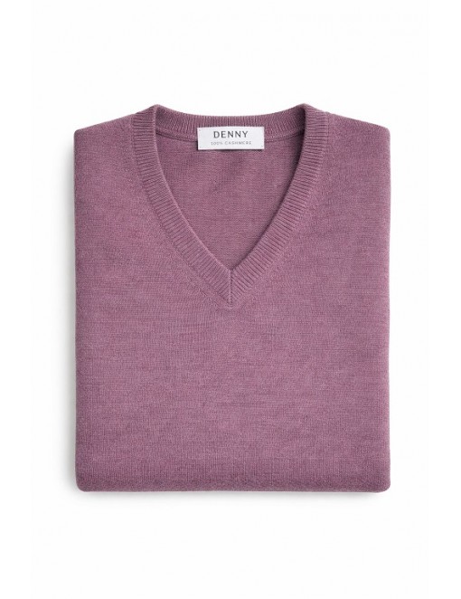 Maglia con scollo a V in 100% cashmere