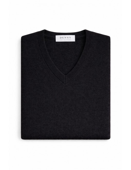 Maglia con scollo a V in 100% cashmere