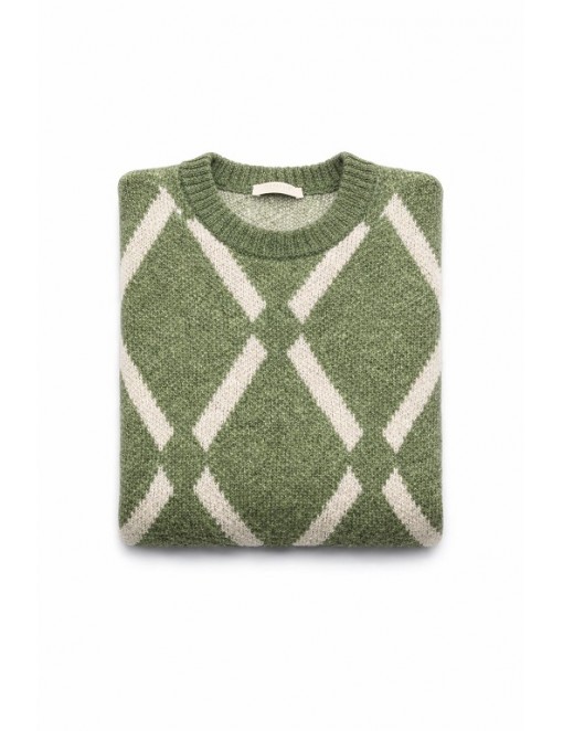 Girocollo Jaquard Rombi Mohair