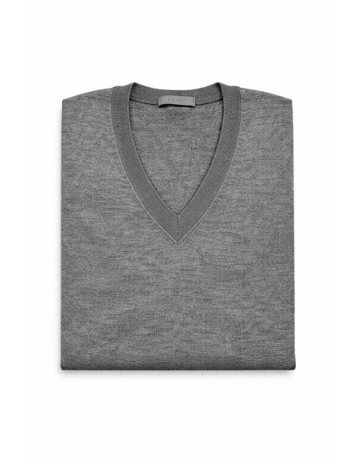 Extrafine Merino Wool V-Neck Sweater