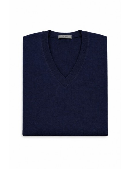 Maglia scollo a V in 100% lana merino extrafine